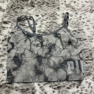 Pink active sports bra
